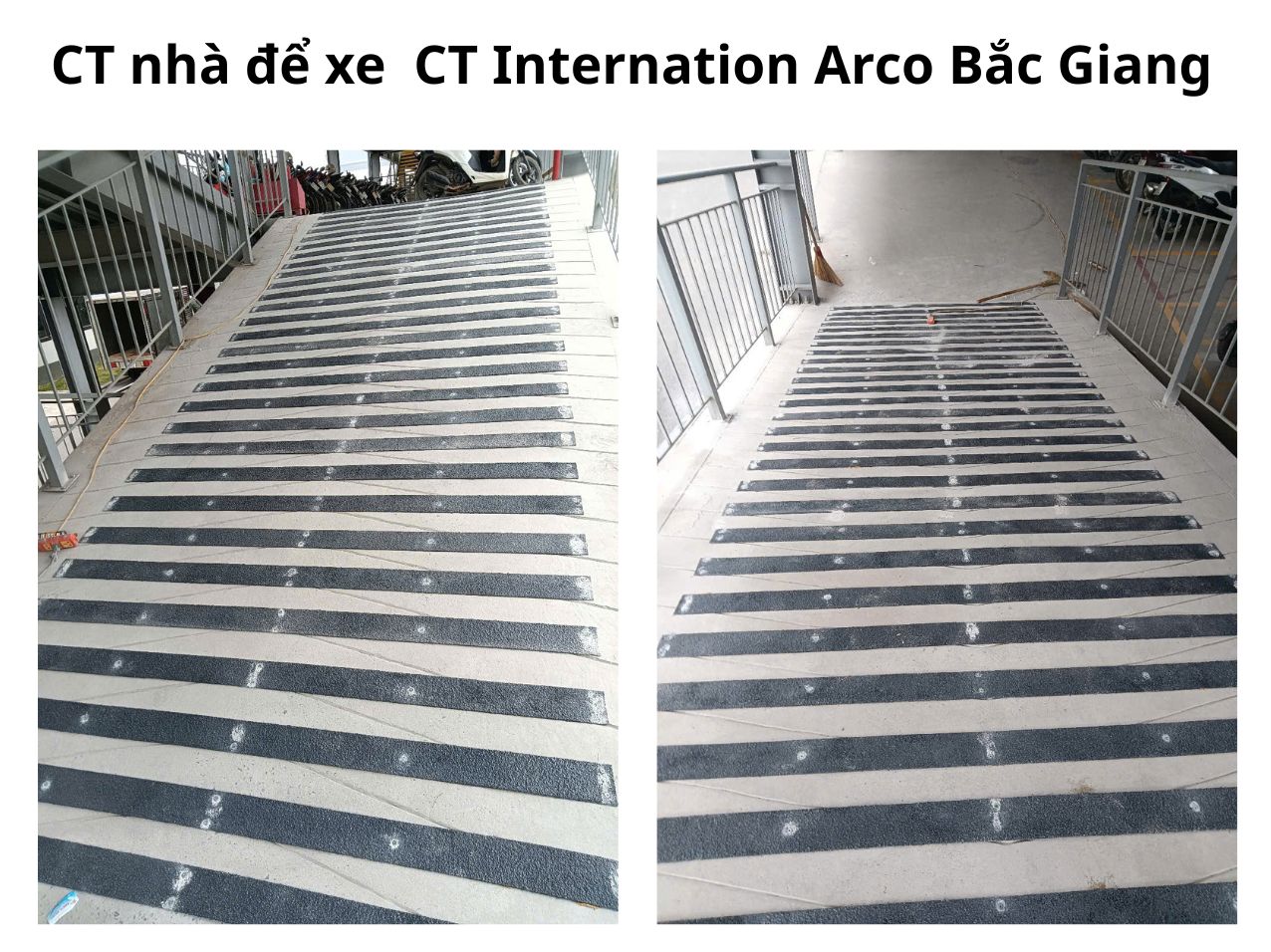 Miếng dán chống trượt ram dốc khu để xe Internation Arco Bắc Giang