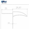 Nẹp nhôm ngắt nước trên – 3cm